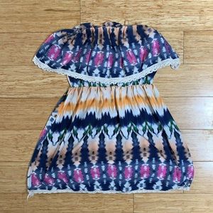 Strapless mini dress